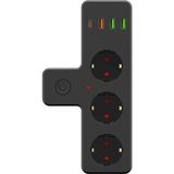 Termal Akım Korumalı Isıya Dayanıklı 3’lü Priz 3x USB 1x Type-C - Çok Renkli - Organik