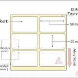Termal Barkod Etiketi 25X50 2Li 3000 Adet