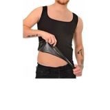 TERMAL Erkek Siyah Atlet, Terletici Özel Polymer Kumaş, Sauna Atlet, XL Beden