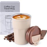 Termal Kupa 360 Ml/12 Oz Kapaklı Sızdırmaz Kahve Kupası, Seyahat Seyahati Için Çift Cidarlı P - Çok Renkli