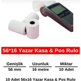 Termal Pos Rulosu 56 mm x 16 M 10'lu Paket