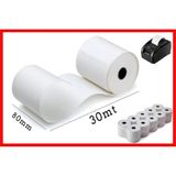 Termal Pos ve Adisyon Rulosu,termal Yazıcı Kağıdı,termal Bilgi Fişi 80 Mmx 30 mt (10 Paket) 100 Adet