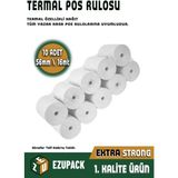 Termal Pos Yazarkasa Rulosu 56 mm x 16 mt 10 Adet 1 Paket