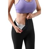 Termal Sauna Agraflı Tayt Terle ve Incel Korse Sauna Tayt - Siyah - 2XL