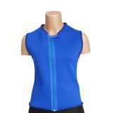 Termal Sauna Neopren Yelek, Mavi, XL Beden, Ön Fermuarlı, Terleme Artırıcı Spor Yeleği