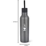 Termal Şişe - 500Ml - Koyu Gri Renk - Paslanmaz Çelik - Çift Katmanlı - 12 Saat Sıcak 24 Saat Soğuk Tutar - Hava Geçirmez Vidalı Kapak Özell