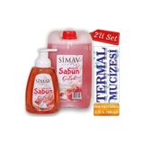 Termal Sulu Çilek Özlü Köpük Sabun Seti 2'li - 5 Lt + 500 Ml 2437314068637