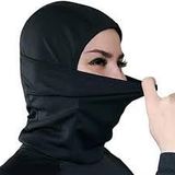 Termal Tam Yüz Kar Maskesi, Rüzgar Korumalı, Siyah Renk, Tek Beden