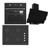 Termikel Ankastre Set (Bo O64D5C B + Bh P7144C B + Ch S6532C Bb) - Siyah