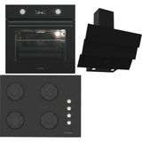 Termikel Ankastre Set (Bo O6555C Db + Bh P7144C B + Ch S6532C Bb) - Siyah