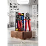 Terminal Sıkma Pensesi + Yüksük Sıkma Pensesi 1200 Parça Kablo Pabucu Seti Hsc8 6-4A 722484