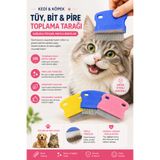 Terminatör Kedi Köpek Tüy Bit Pire Toplama Temizleyici Tarak Tarağı Pembe