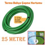 Termo Bahçe Hortumu 25 Metre Dayanıklı 3 Katlı Sağlam Çeşme Su Sulama Yıkama Hortum 12.5 Mm 1/2"