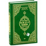 Termo Deri Ciltli Tecvidli Bilgisayar Hattı Arapça Orta Boy Kuranı Kerim - Yeşil