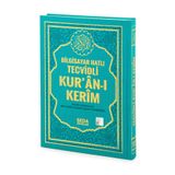 Termoderi Ciltli Satır Altı Tecvidli Kuranı Kerim - Bilgisayar Hatlı - Orta Boy - Turkuaz Renk - Se ihvn5781