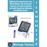 #Termometre Çocuk Bebek Odası Ev Nem Sıcaklık Ölçer Alarm Sabitleme Klipsli Pilli Dijital Termometre
