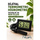 Termometre Nem ve Sıcaklık Ölçme Cihazı Problu Kuluçka Için, Higrometre