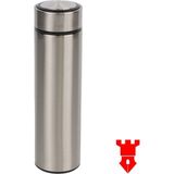 Termos 500 ml Kamp Okul Iş Spor SUS-304 Paslanmaz Çelik Termos Çift Katmanlı Süzgeçli - Gümüş - 0,50 lt