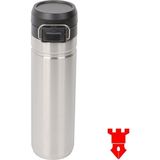 Termos 700 ml Kamp Okul Iş Spor SUS-304 Paslanmaz Çelik Termos Çift Katmanlı Kilitli Kapak - Gümüş