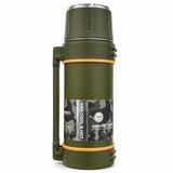 Termos Bardak 2 Litre, Çelik Termos Matara, 24 Saat Sıcak ve Soğuk Tutma, Taşıma Saplı, Dayanıklı Seyahat Termosu, Kamp, Piknik ve Günlük Kullanım, Spor ve Ofis Yeşil