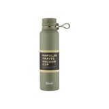 Termos Bardak Büyük Kapasiteli Taşınabilir Spor Paslanmaz Çelik Su Şişesi 0.65ml (Yeşil)