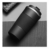 Termos Bardak Kahve Çay Mug Araç Termosu Kapaklı Termos Mug 500ml Paslanmaz Çelik (Siyah)