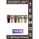#Termos Kamp Outdoor Piknik Sızdırmaz Kapak Isı Yalıtımlı Taşıma Kulplu Vakumlu Mug Termos 700 Ml