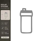 Termos Mat Gri Dekoratif Folyo Sticker 14X14 Cm