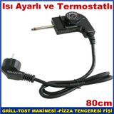 Termostatlı 4 kademe ısı ayarlı pizzamatik kablosu,tost makinesi,pizza tava,elektrikli tencere fişi