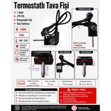 Termostatlı Tava Fişi - 1 Adet