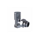 Termovan Radyatör Havlupan Vanası Köşe Tip 1/2'' Krom ( Metal Volan )