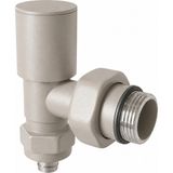 Termovan Radyatör Vanası 1/2'' Latte Köşe Pex ( 16*2mm Boru Bağl. Rakorlu) - 16 x 2 mm