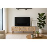 Terra 180CM Iskandinav Jüt Kumaşlı Mdf Tv Ünitesi, Tv Sehpası, Konsol, G180XY52XD37