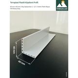 Terra Plast Terraplast Plastik Köşebent L profil | Pakette 4 adet | 40 x 40 mm | Çift Cidar- Yüksek Dayanım - Beyaz - 1 metre