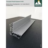 Terra Plast Terraplast Plastik Köşebent L profil | Pakette 4 adet | 40 x 40 mm | Çift Cidar- Yüksek Dayanım - Gri - 2 metre