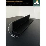 Terra Plast Terraplast Plastik Köşebent L profil | Pakette 4 adet | 40 x 40 mm | Çift Cidar- Yüksek Dayanım - Siyah - 1 metre