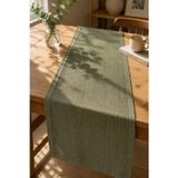 Terra Premium Keten Görünümlü Haki Runner 40x140 cm