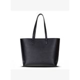 Terra Siyah Hakiki Deri Kadın Omuz Çantası – Noir Black Terra Structured Leather Tote