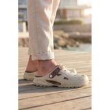 Terra Strata: Erkek Çift Tabanlı Bej-Kahverengi Comfort Clog Erkek Terlik - Tokalı Arka Bantlı Spor Sandalet, Havuz, Plaj Ve Günlük Doğa Yürü