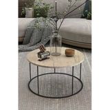 Terra Yuvarlak Orta Sehpa Bej 70 cm