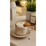 Terraco Good Morning Yazılı El Yapımı Seramik Kupa - Beyaz - 200 ml