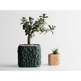 Terraforma Dekoratif Saksı - Haki Modern Bitki Saksısı 20 cm - 230x230x200mm