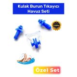 Terrien #BurunTıkacı Su Bloke Eden Silikon Yüzücü Su Geçirmez Deniz Kulak Burun Tıkayıcı Havuz Seti