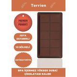 Terrien Home Serisi Bpa Içermez Esnek Dayanıklı Yüksek Isı Dayanıklı 1 Adet Dubai Çikolata Silikon Kalıbı - Tek Ebat - (ClearEyelets)Black-RadiantOrchid