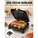 Terrien Tost Makinesi Ev Tipi Pratik Kullanım 4 Tost Kapasiteli Yeni Nesil - Çok Renkli