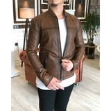 Terzi Adem Altun %100 orjinal kuzu deri mont ceket camel T4312
