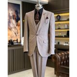 Terzi Adem Altun İtalyan stil ceket yelek pantolon takım elbise bordo T12561 - 46