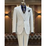 Terzi Adem Altun İtalyan stil ceket yelek pantolon takım elbise mavi T12008 - 46