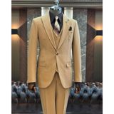 Terzi Adem Altun Italyan Stil Ceket Yelek Pantolon Takım Elbise Vizon T12006 - 50