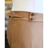 Terzi Adem Altun Italyan Stil Slim Fit Ceket Yelek Pantolon Takım Elbise Camel T11606 - 48